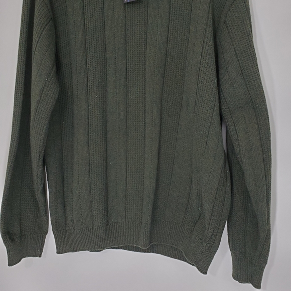 Bill Blast Green Pullover Ribbed Sweater, Size Large - Picture 5 of 11